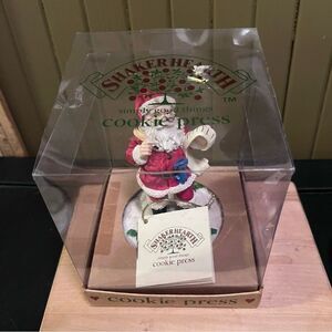 1997 Wilton Shaker Hearth Santa Checking his List Cookie Press NIB